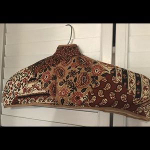 Wooden Hanger with Handmade Quilted Coat Hanger Cover